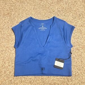 SET ACTIVE Sculptflex Mini V Top in Cobalt